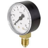Burkert Bourdon Tube Pressure Gauge, TAU001